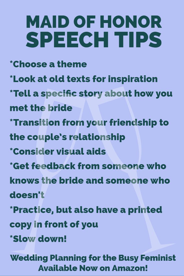How To Give A Bridesmaid Speech