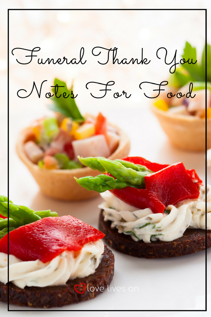 What Do You Write In A Thank You Card For Funeral Food