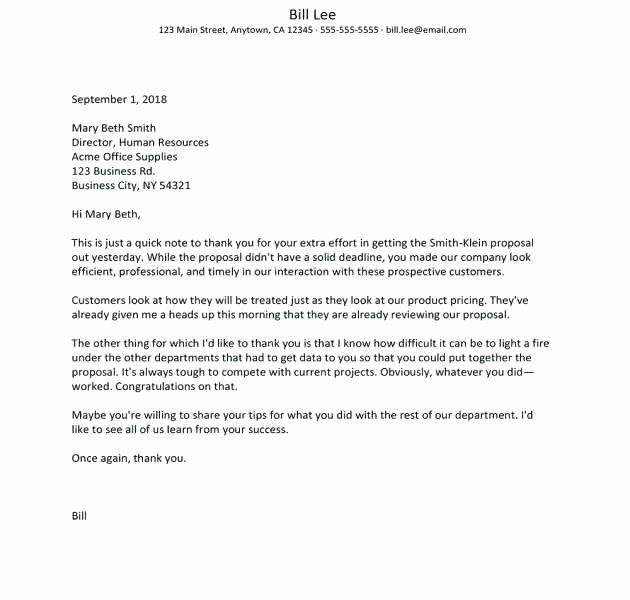 Recognition Award Letter Examples