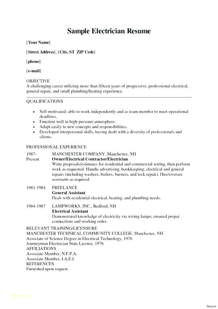 Electrical Technician Electrician Cover Letter