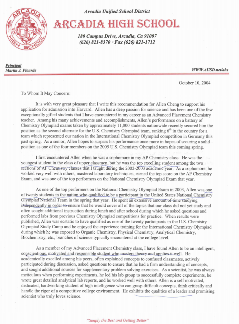 Harvard University Cover Letter Sample