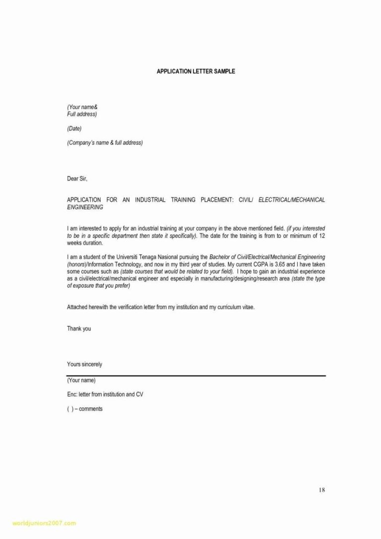Cover Letter For Mechanical Engineering Job Pdf