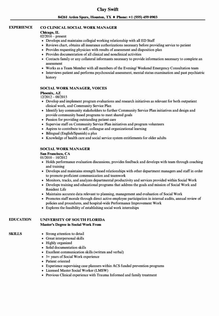 Cover Letter Examples For Entry Level Social Work