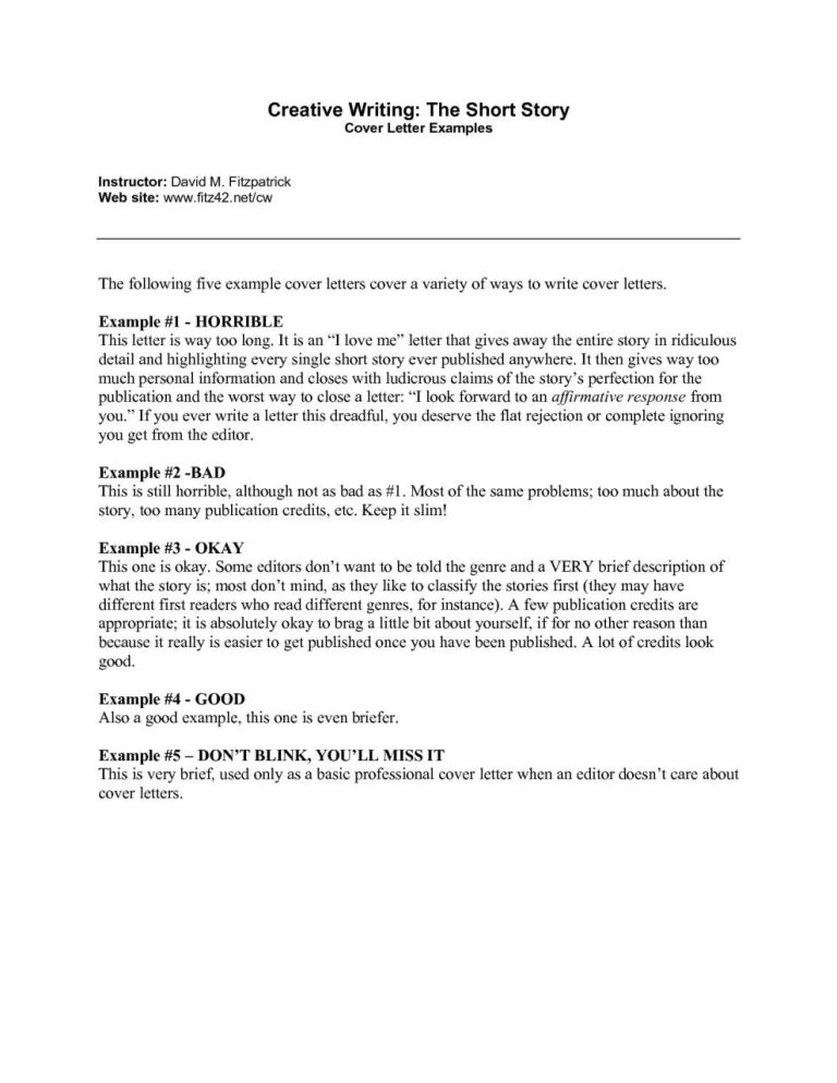 Cover Letter Examples Content Editor