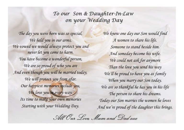 What To Say On Your Son's Wedding Day