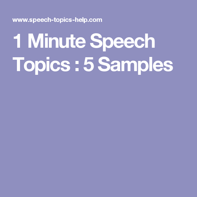 Topics To Talk About In A Presentation For 3 Minutes