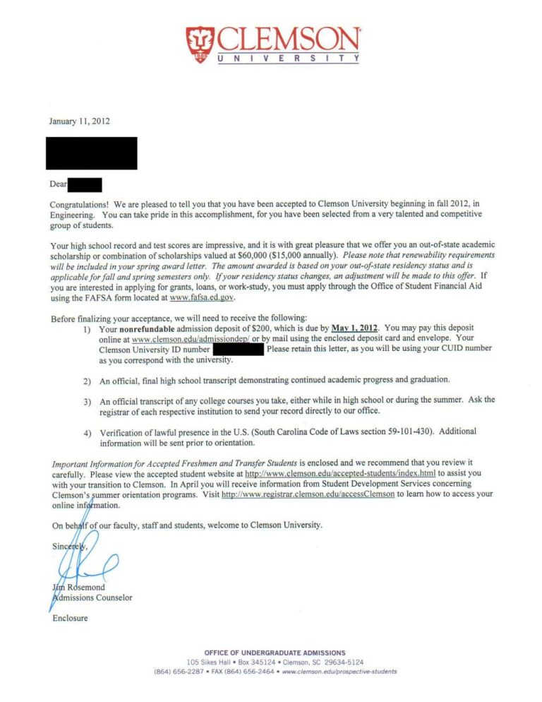 Letter Of Continued Interest College Sample
