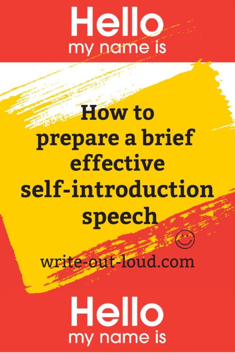 How To Give Self Introduction In Speech