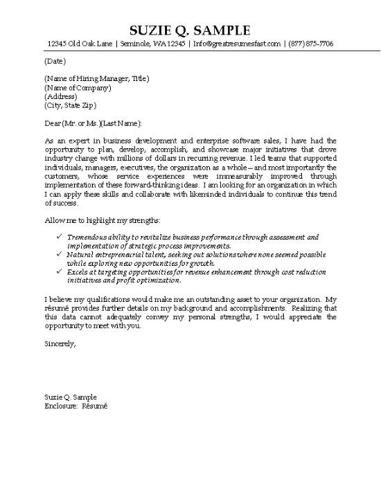 Business Development Officer Cover Letter Sample