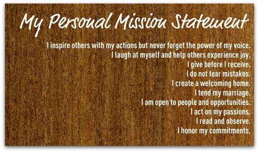 Personal Vision Statement Examples Leadership