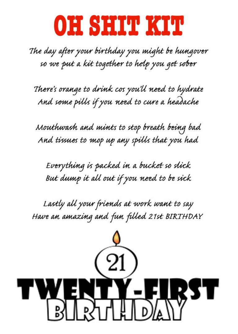 What To Say In A Friends 21st Birthday Card
