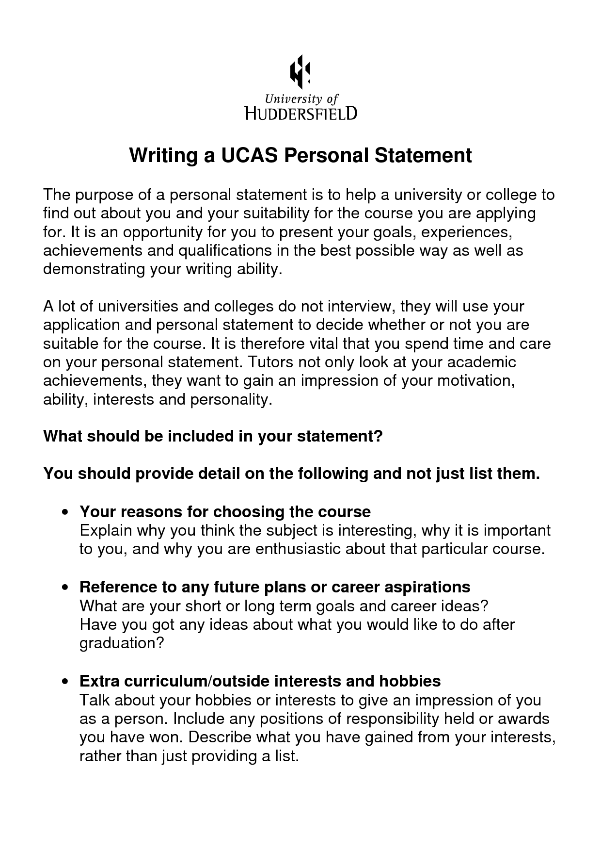 writing my personal statement Personal statement, Personal statement