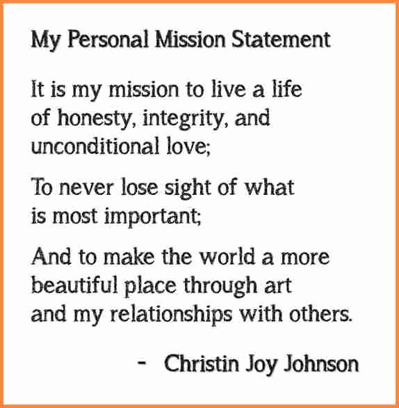 Personal Vision Statement Examples For Leaders