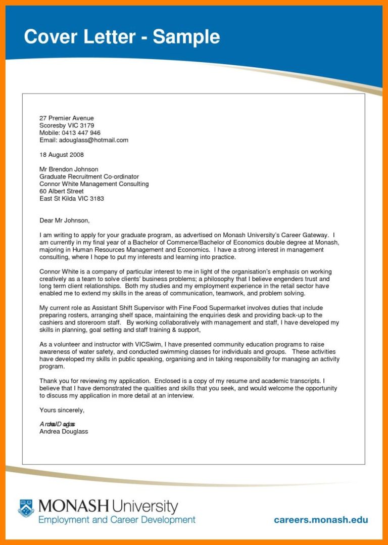 Best Cover Letter Examples Pdf