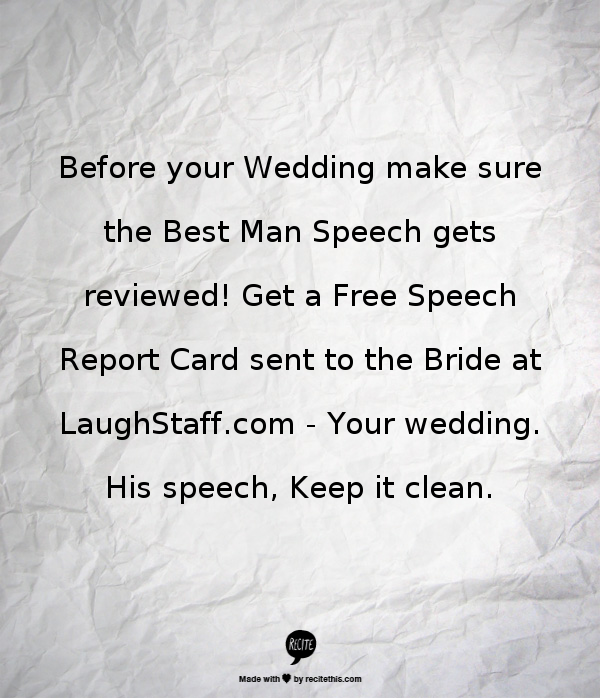 How To Make A Good Best Man Speech