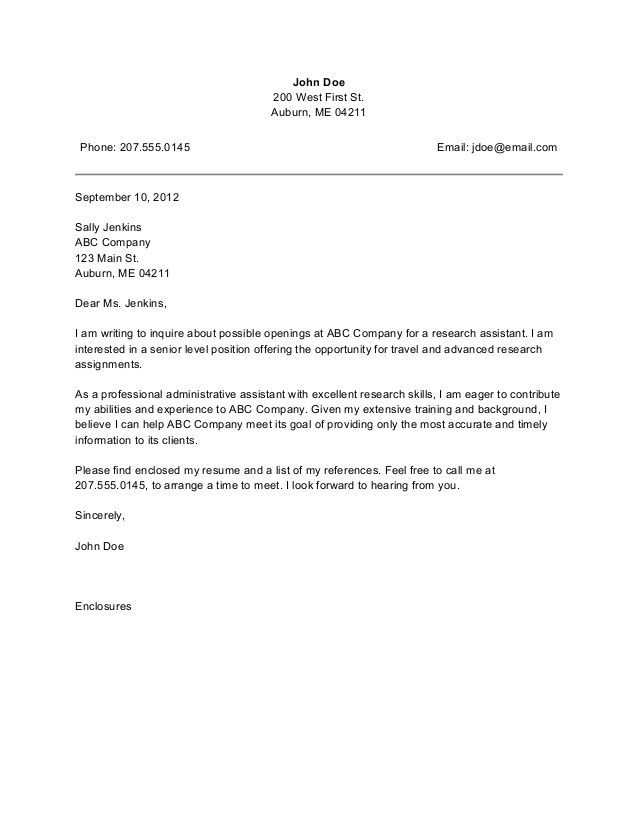 Cover Letter For The Post Of An Administrative Officer