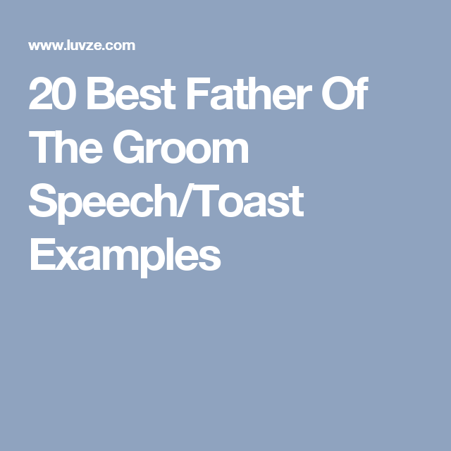 Short Best Man Speech Examples