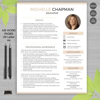 Teacher Resume Template