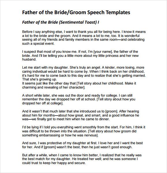 Wedding Speech Examples