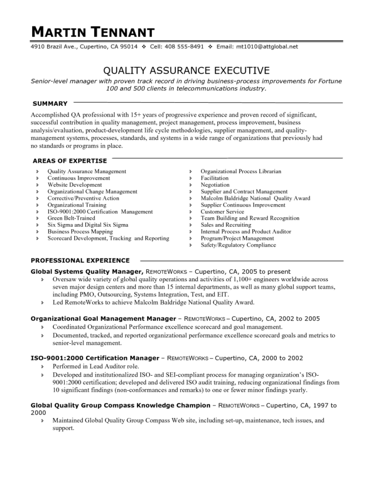 Manager Resume Examples