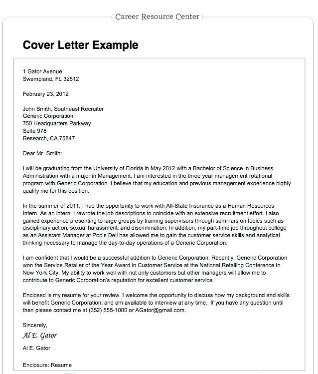 Employment Cover Letter Examples