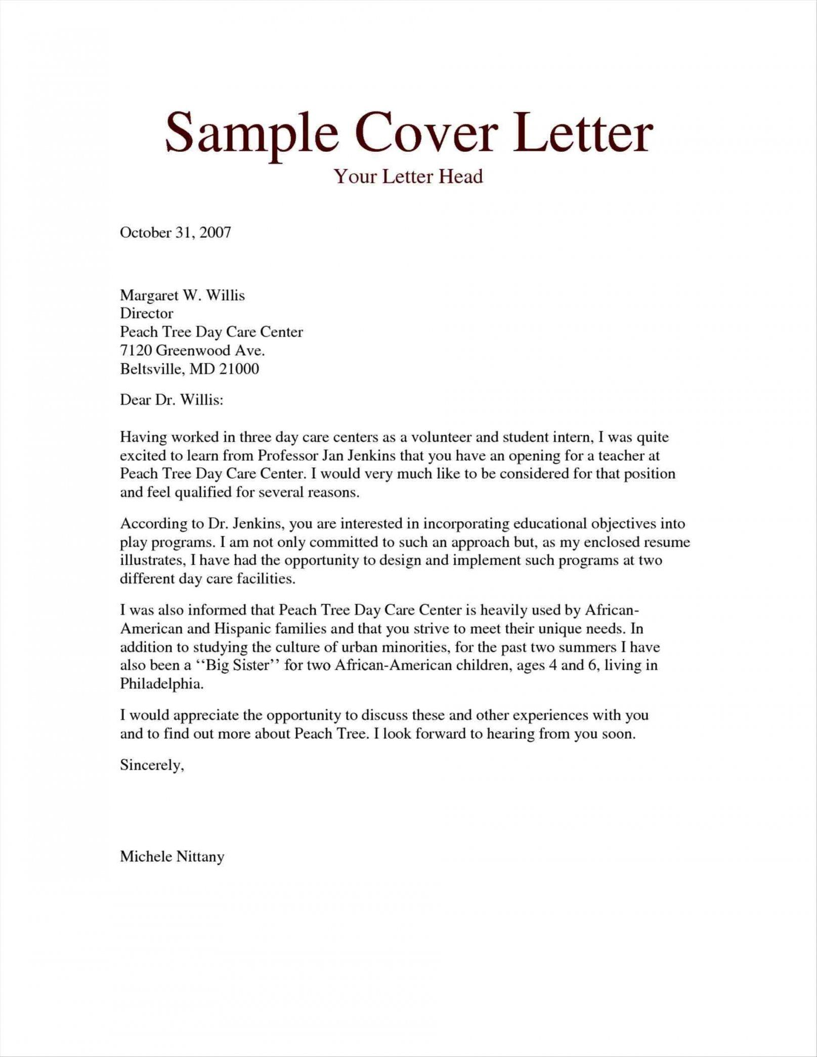 Job Letter Template