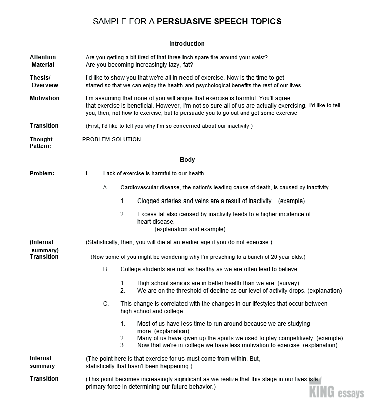 Speech Sample For Students