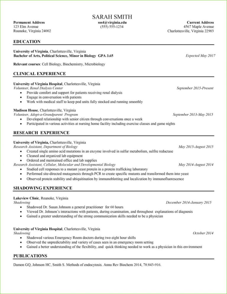 Recent Graduate Resume Examples