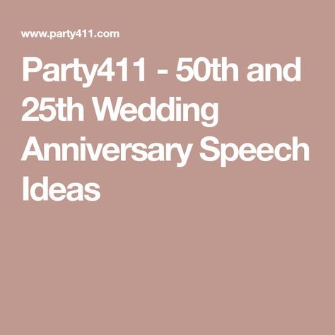 Wedding Anniversary Speech Examples