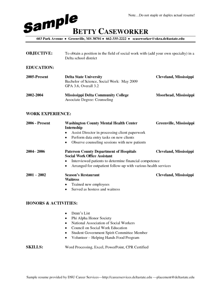 Waitress Resume Examples