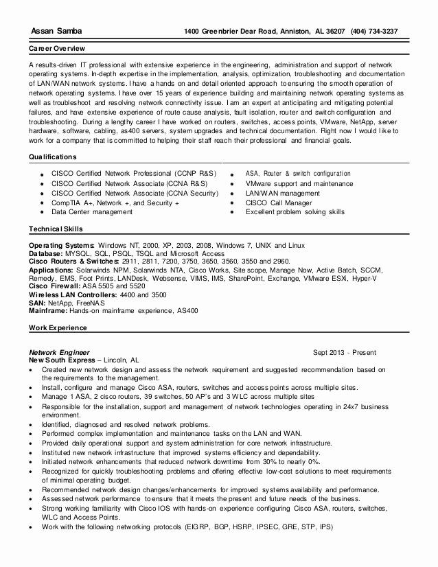 Network Engineer Resume