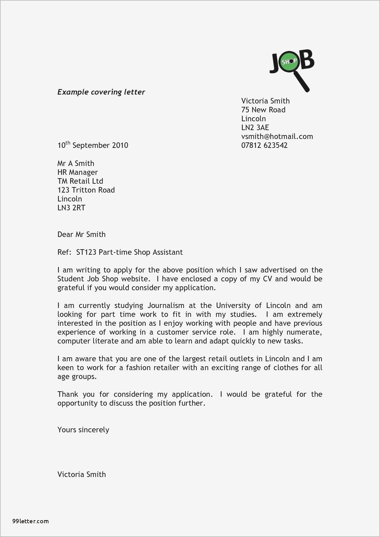 Application Letter Template