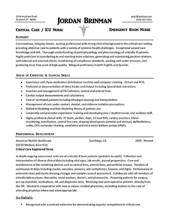 Sample Nursing Resume