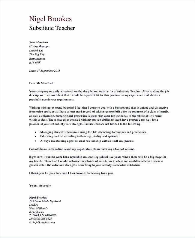 Cover Letter Examples For First Time Teachers