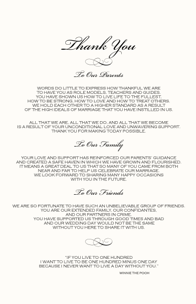 Wedding Thank You Speech Example