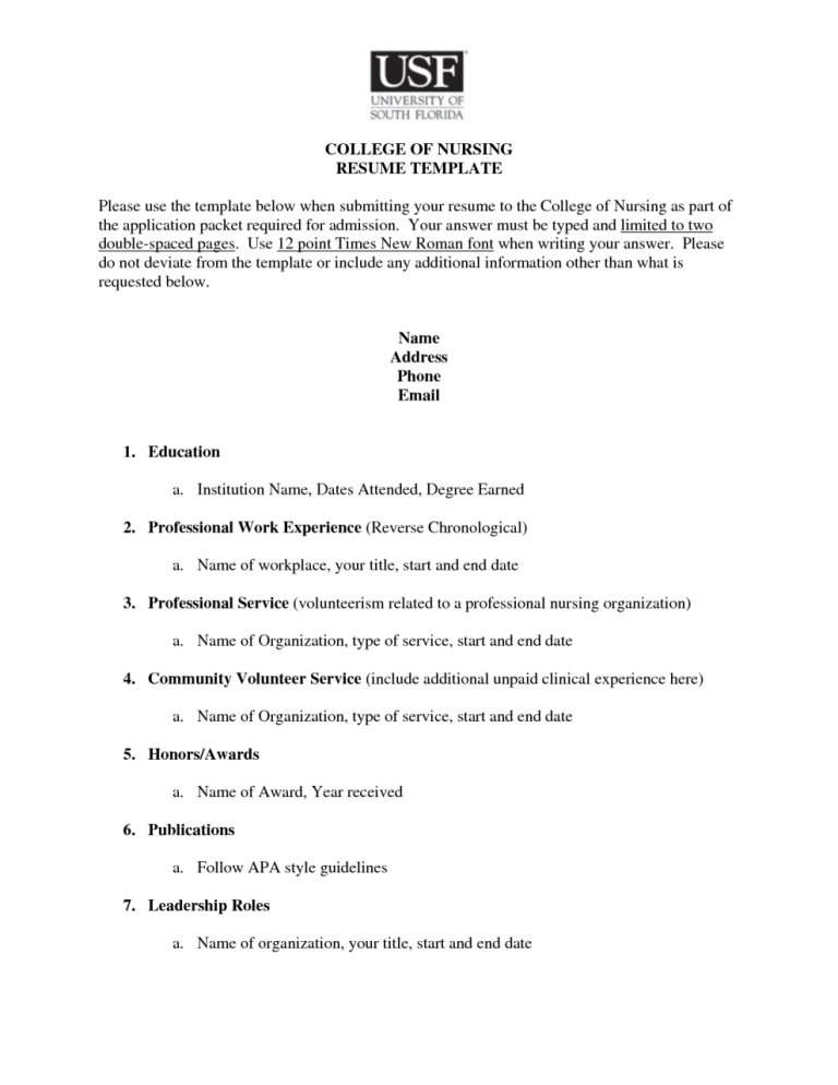 Sample College Resume