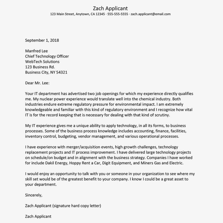 Amazing Cover Letter Examples