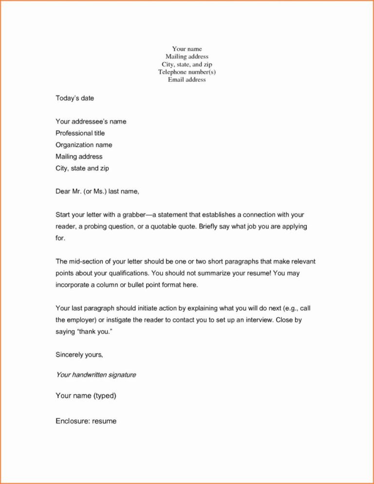 Brief Cover Letter Examples