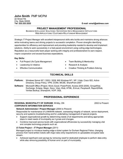 Project Manager Resume