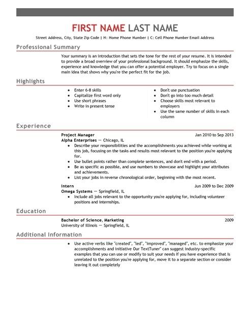 Great Cv Examples