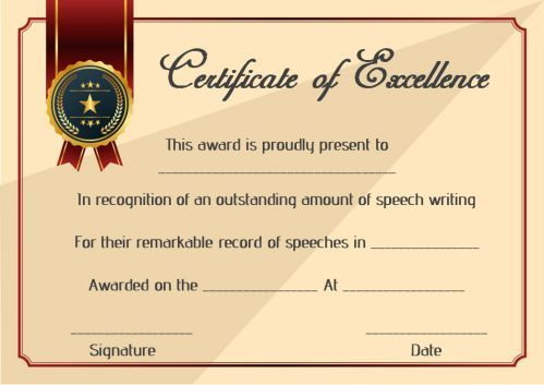 Presenting An Award Speech Example