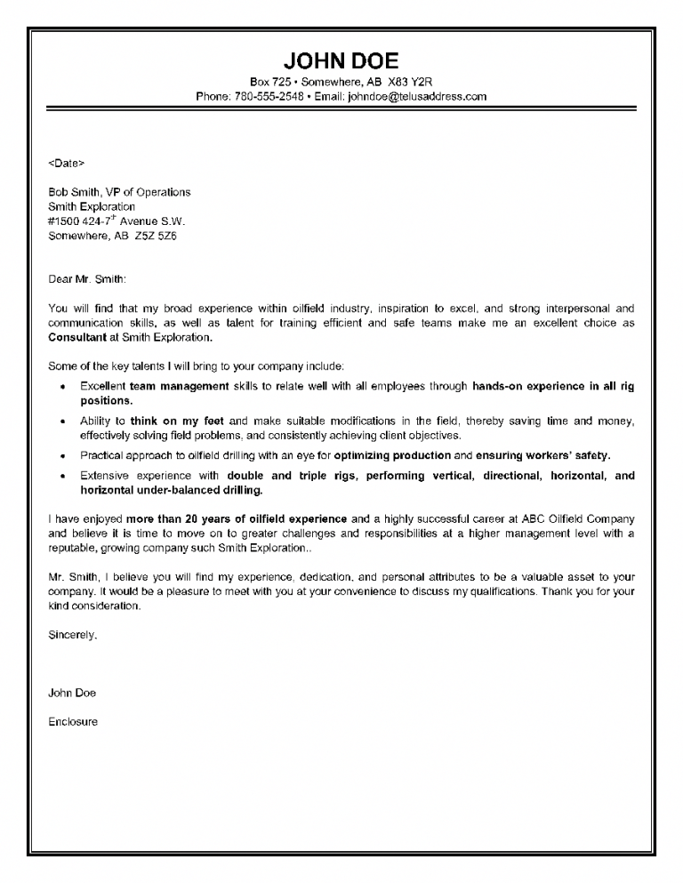 Consultancy Letter Sample