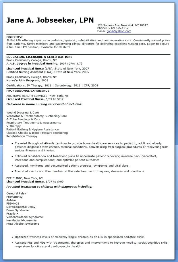 Lpn Resume Sample